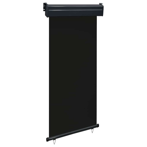 vidaXL Balkon-Seitenmarkise 100 × 250 cm Schwarz