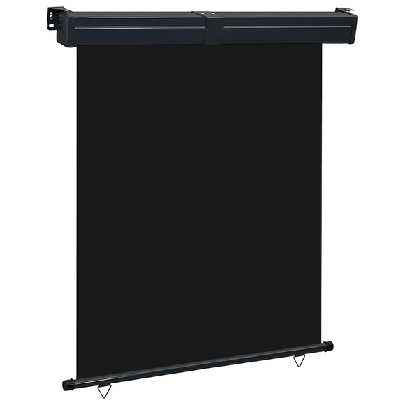 vidaXL Balkon-Seitenmarkise 140 × 250 cm Schwarz