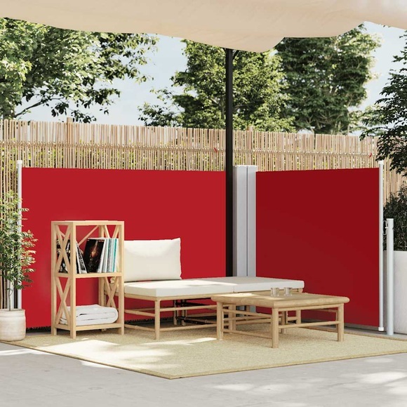 Ausziehbare Seitenmarkise Rot 100 x 600 cm