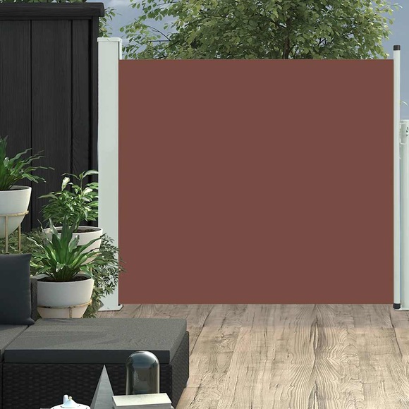 Ausziehbare Seitenmarkise 100x300 cm Braun