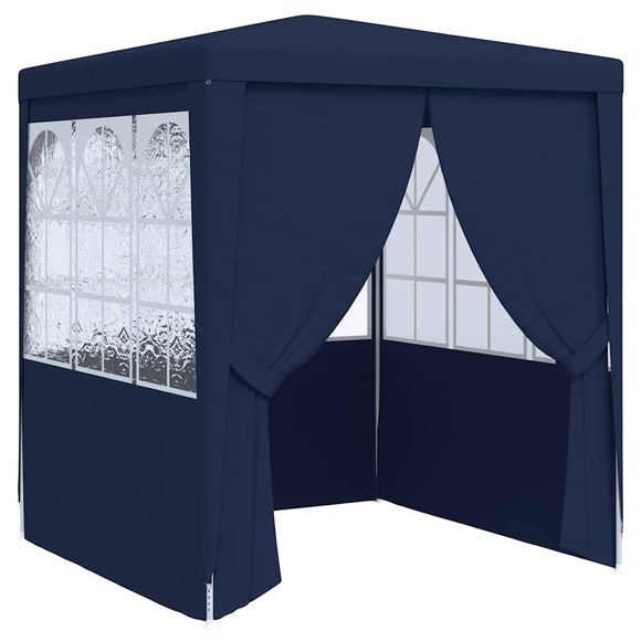 vidaXL Profi-Partyzelt mit Seitenwänden 2×2m Blau 90 g/m²