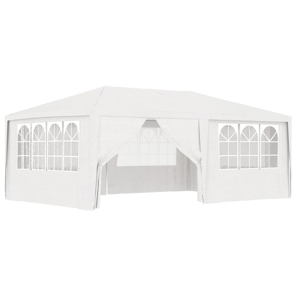 vidaXL Profi-Partyzelt mit Seitenwänden 4×6 m Weiß 90 g/m²