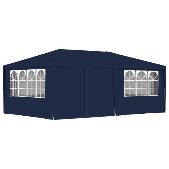 vidaXL Profi-Partyzelt mit Seitenwänden 4×6 m Blau 90 g/m²