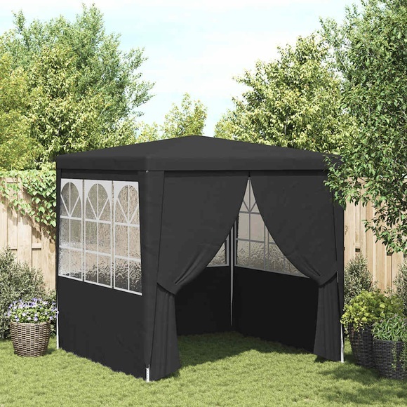 vidaXL Profi-Partyzelt mit Seitenwänden 2,5×2,5m Anthrazit 90 g/m²