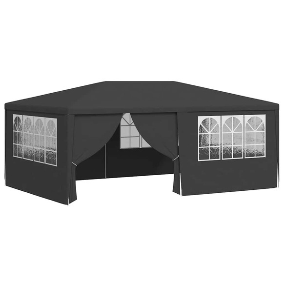 vidaXL Profi-Partyzelt mit Seitenwänden 4×6 m Anthrazit 90 g/m²