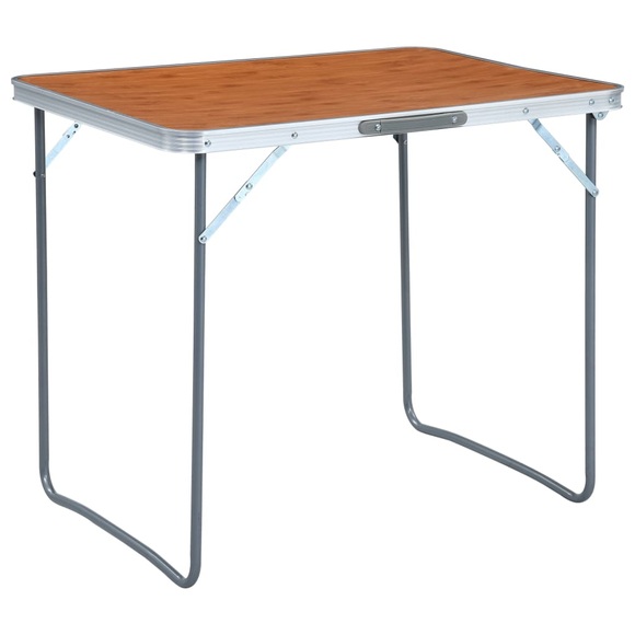 Klappbarer Campingtisch mit Metallrahmen 80 x 60 cm