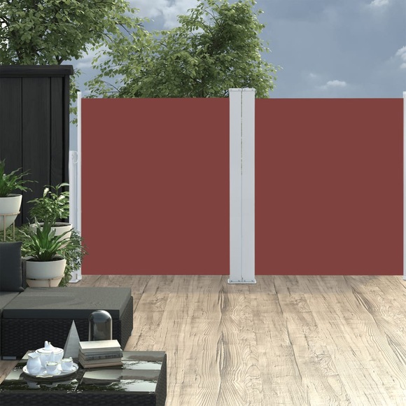 Ausziehbare Seitenmarkise 170 x 600 cm Braun