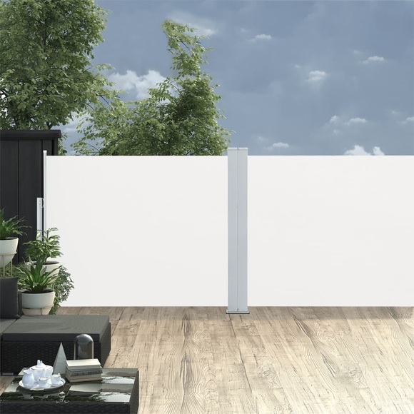 Ausziehbare Seitenmarkise Creme 140 x 1000 cm