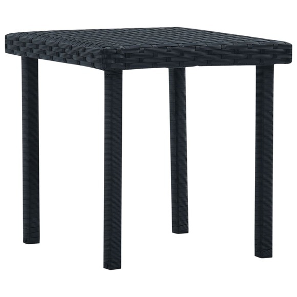 vidaXL Garten-Teetisch Schwarz 40×40×40 cm Poly Rattan