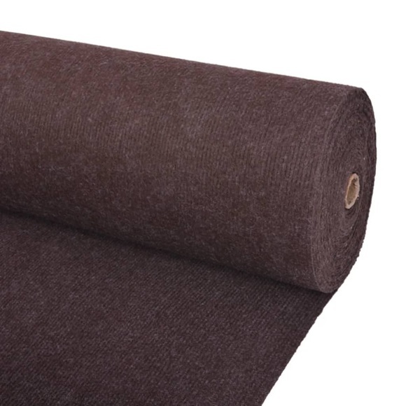 vidaXL Messeteppich Rillen 1,6×10 m Braun