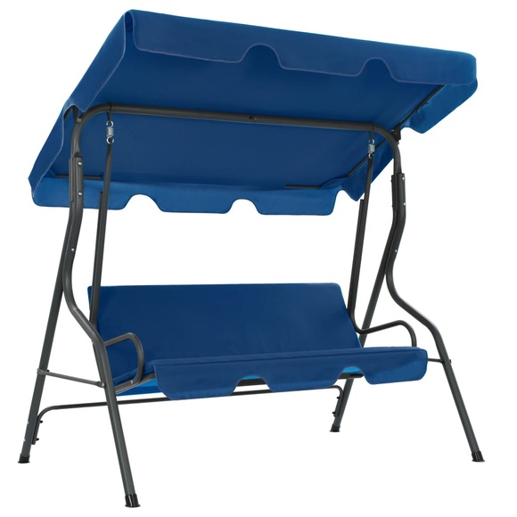 Hollywoodschaukel Dunkelblau 170 x 110 x 153 cm Stoff