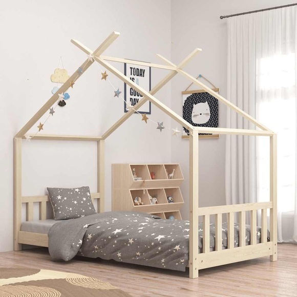 vidaXL Kinder-Bettgestell Massivholz Kiefer 70 x 140 cm