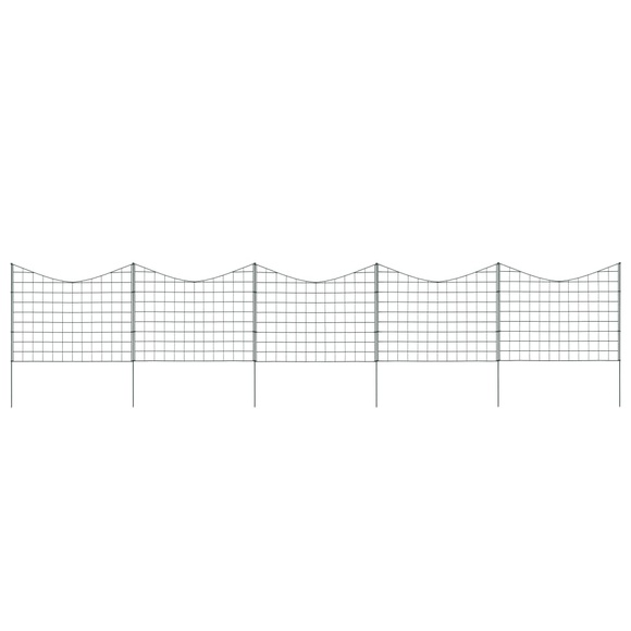vidaXL Teichzaun-Set Unterbogen 77,5 x 64 cm Grün