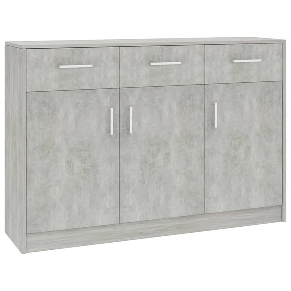 vidaXL Sideboard Betongrau 110x30x75 cm Spanplatte
