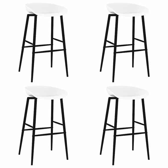 vidaXL Barhocker 4 Stk. Weiß