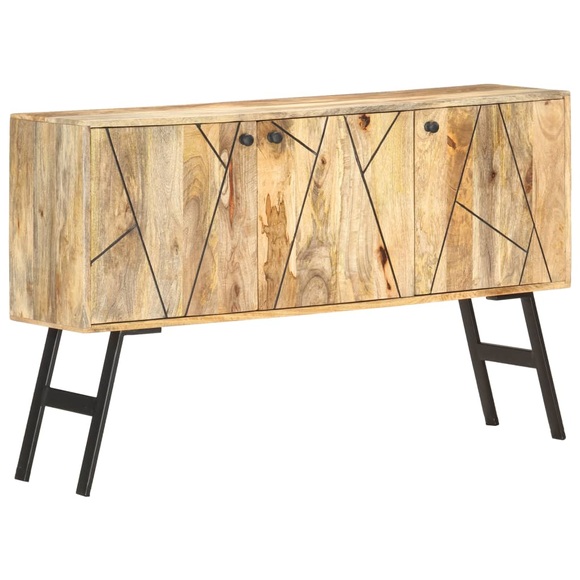 Sideboard 118 x 30 x 75 cm Massivholz Mango