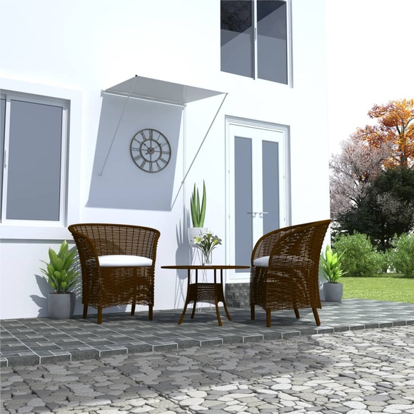 Einziehbare Markise 100 x 150 cm Creme
