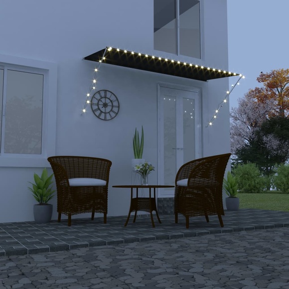 Einziehbare Markise mit LED 300 x 150 cm Anthrazit