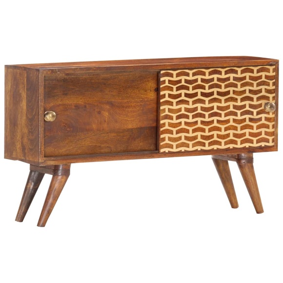 vidaXL Sideboard Honigbraun 88×24×50 cm Massivholz Mango