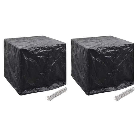 vidaXL Abdeckplanen für Garten-Wassertank 2 Stk. 8 Ösen 116x100x120 cm