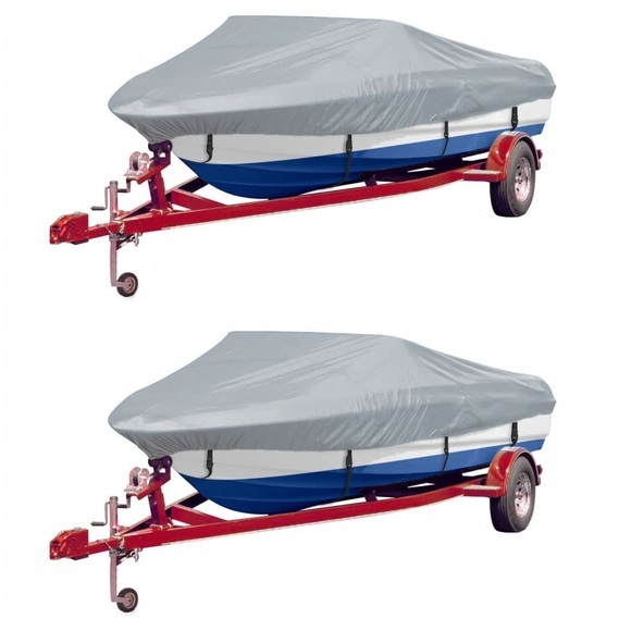 vidaXL Bootspersenninge 2 Stk. Grau Länge 427-488 cm Breite 229 cm