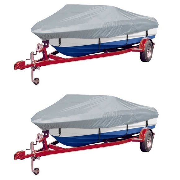 vidaXL Bootspersenninge 2 Stk. Grau Länge 610-671 cm Breite 254 cm