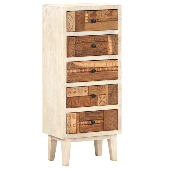 Schubladenschrank 45 x 30 x 105 cm Recyceltes Massivholz