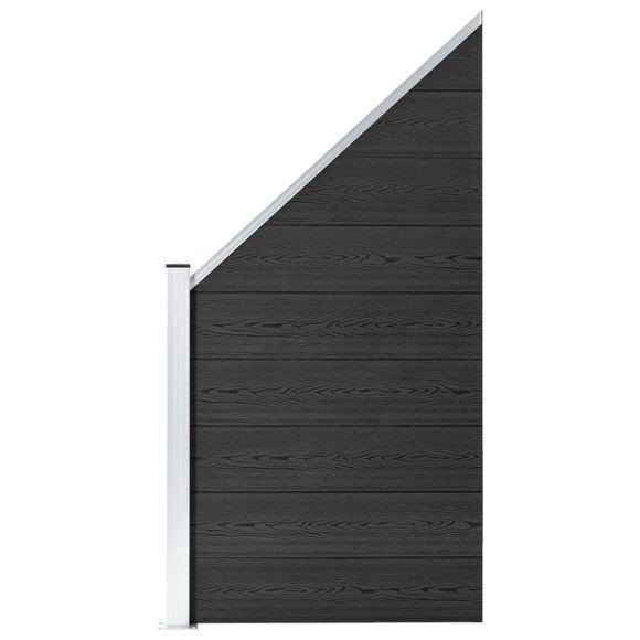 vidaXL Zaunelement WPC 90×(100-180) cm Grau