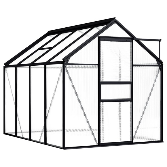 vidaXL Gewächshaus Anthrazit Aluminium 4,75 m²