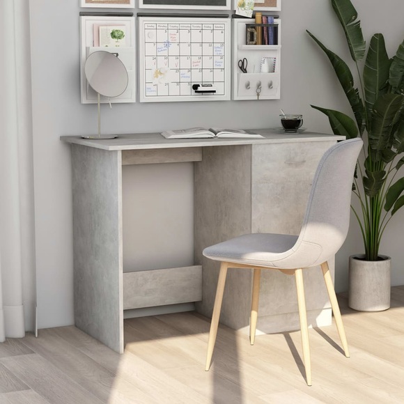 vidaXL Schreibtisch Betongrau 100×50×76 cm Spanplatte