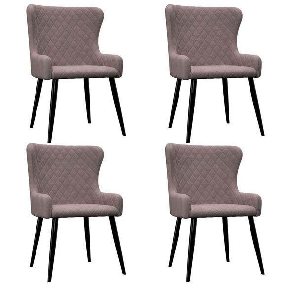vidaXL Esszimmerstühle 4 Stk. Rosa Samt