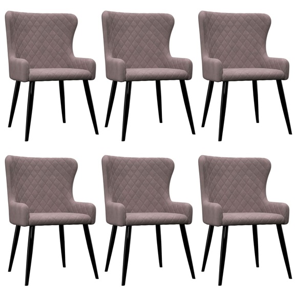 vidaXL Esszimmerstühle 6 Stk. Rosa Samt