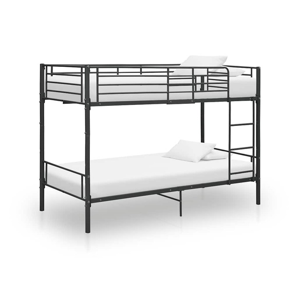 Etagenbett Schwarz Metall 90x200 cm