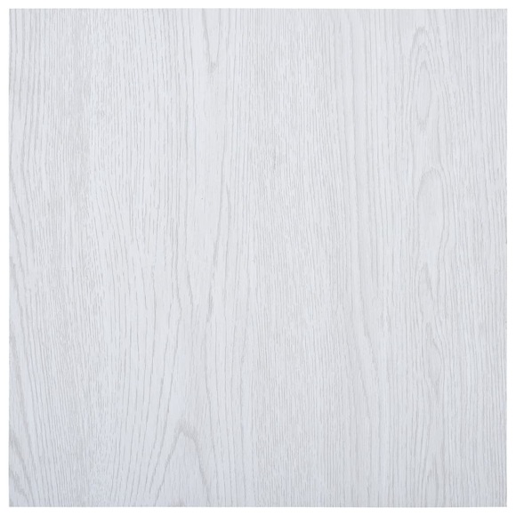 vidaXL Laminat Dielen Selbstklebend 5,11 m² PVC Weiß