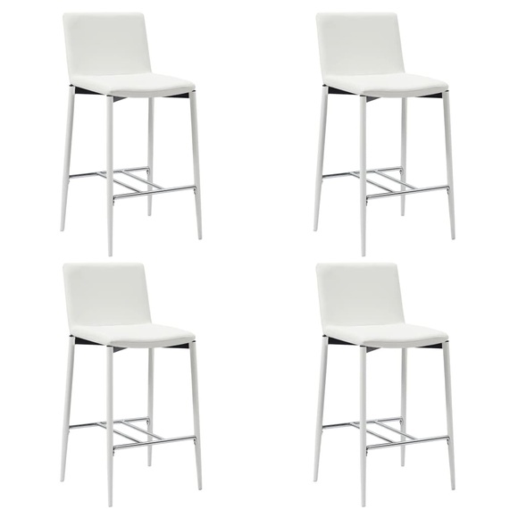 vidaXL Barhocker 4 Stk. Weiß Kunstleder