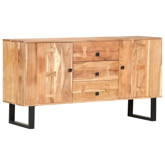 vidaXL Sideboard 150×40×75 cm Akazie Massivholz