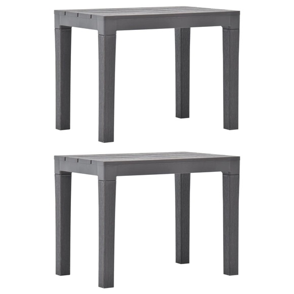 vidaXL Gartenbänke 2 Stk. Moccafarben Kunststoff