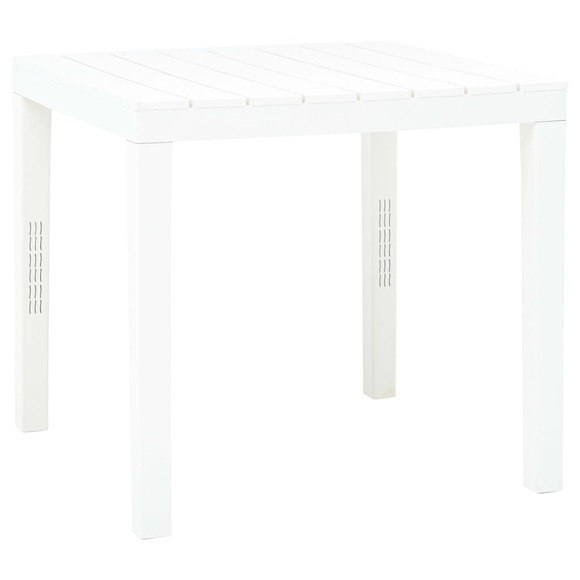 vidaXL Gartentisch Weiß 78 x 78 x 72 cm Kunststoff