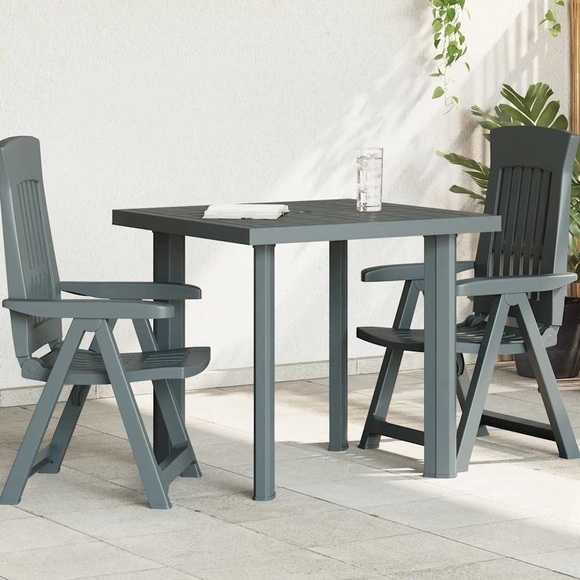 vidaXL Gartentisch Grün 80 x 75 x 72 cm Kunststoff