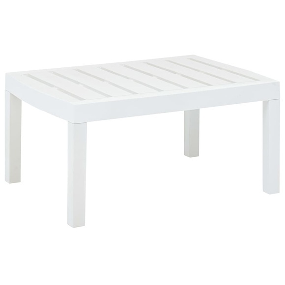 vidaXL Gartentisch Weiß 78×55×38 cm Kunststoff