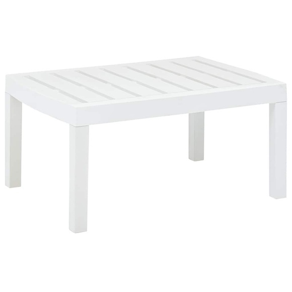 vidaXL Gartentisch Weiß 78×55×38 cm Kunststoff