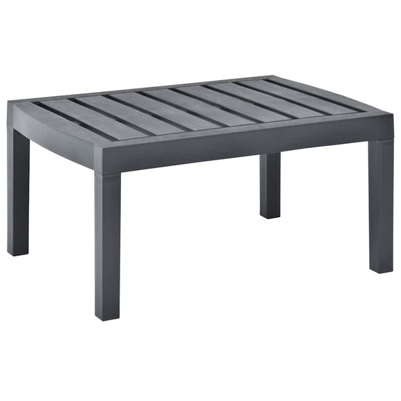 vidaXL Gartentisch Anthrazit 78×55×38 cm Kunststoff