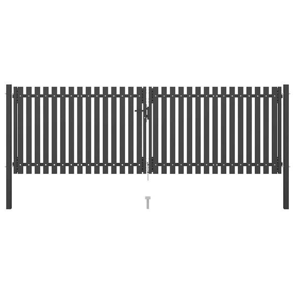 vidaXL Gartentor Stahl 4x1,5 m Anthrazit