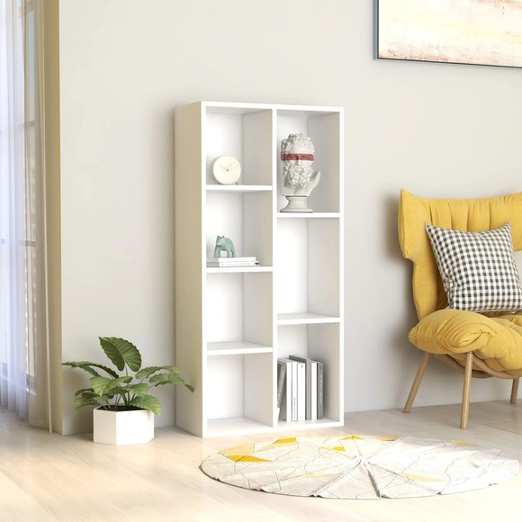 vidaXL Bücherregal Weiß 50×25×106 cm Spanplatte