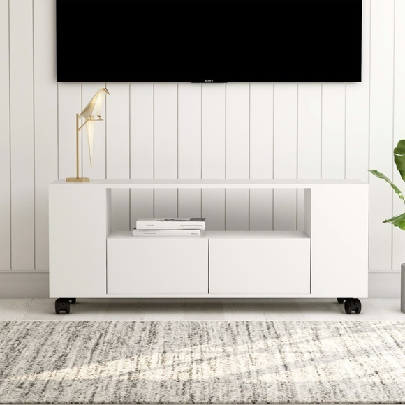 vidaXL TV-Schrank Weiß 120x35x43 cm Spanplatte