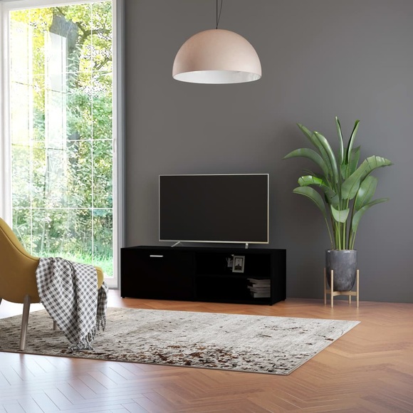TV-Schrank Schwarz 120 x 34 x 37 cm Spanplatte