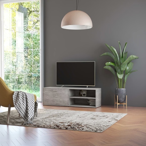 TV-Schrank Betongrau 120 x 34 x 37 cm Spanplatte