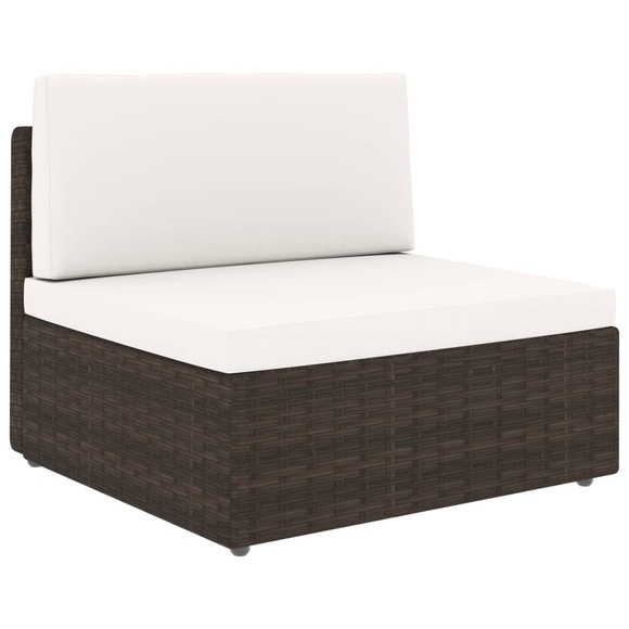 Modulares Mittelsofa Poly Rattan Braun