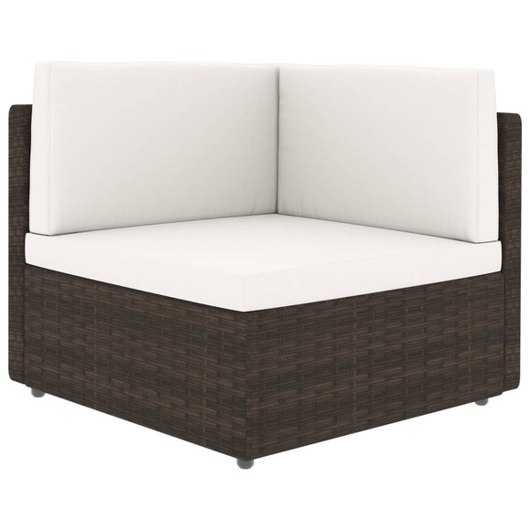 Modulares Ecksofa Poly Rattan Braun