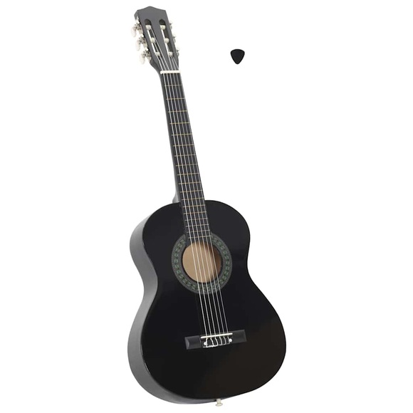 vidaXL Klassikgitarre für Anfänger und Kinder Schwarz 1/2 34